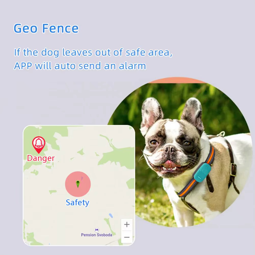 4G Pet Tracker Collar Device Wifi LBS Pets GPS Smart Locator Remote Control APP Rechargeable for Dog Cat Animals