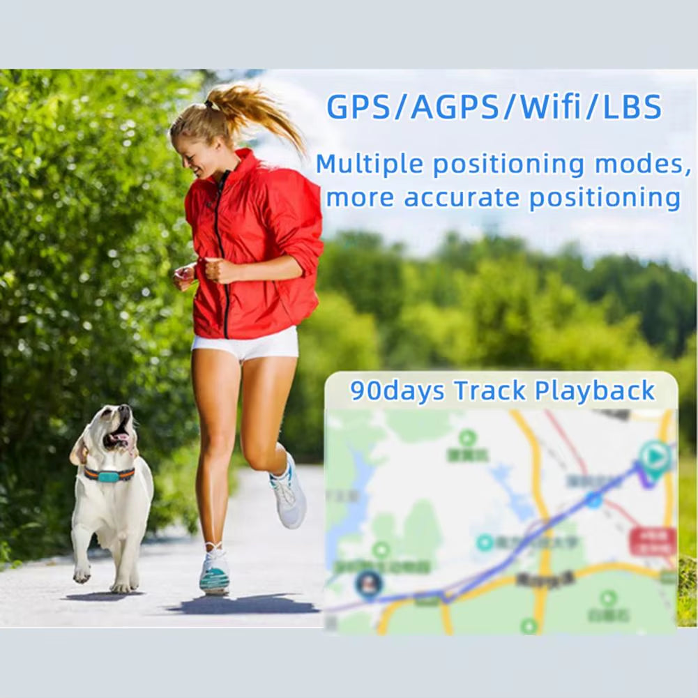 4G Pet Tracker Collar Device Wifi LBS Pets GPS Smart Locator Remote Control APP Rechargeable for Dog Cat Animals