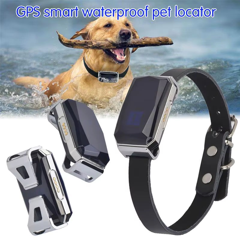 D2 GPS Smart Waterproof Pet Locator Universal Waterproof GPS Location Collar for Cats and Dogs Positioning Tracker Locating