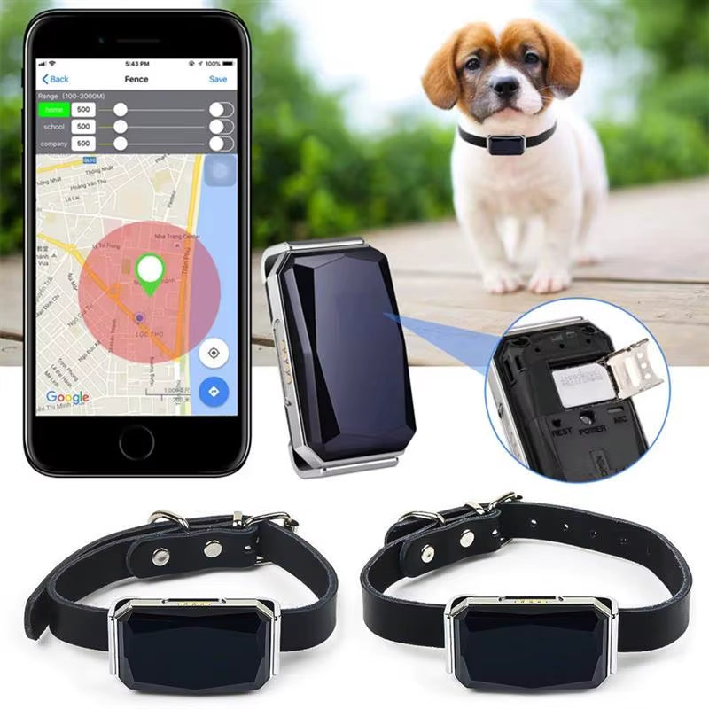 D2 GPS Smart Waterproof Pet Locator Universal Waterproof GPS Location Collar for Cats and Dogs Positioning Tracker Locating