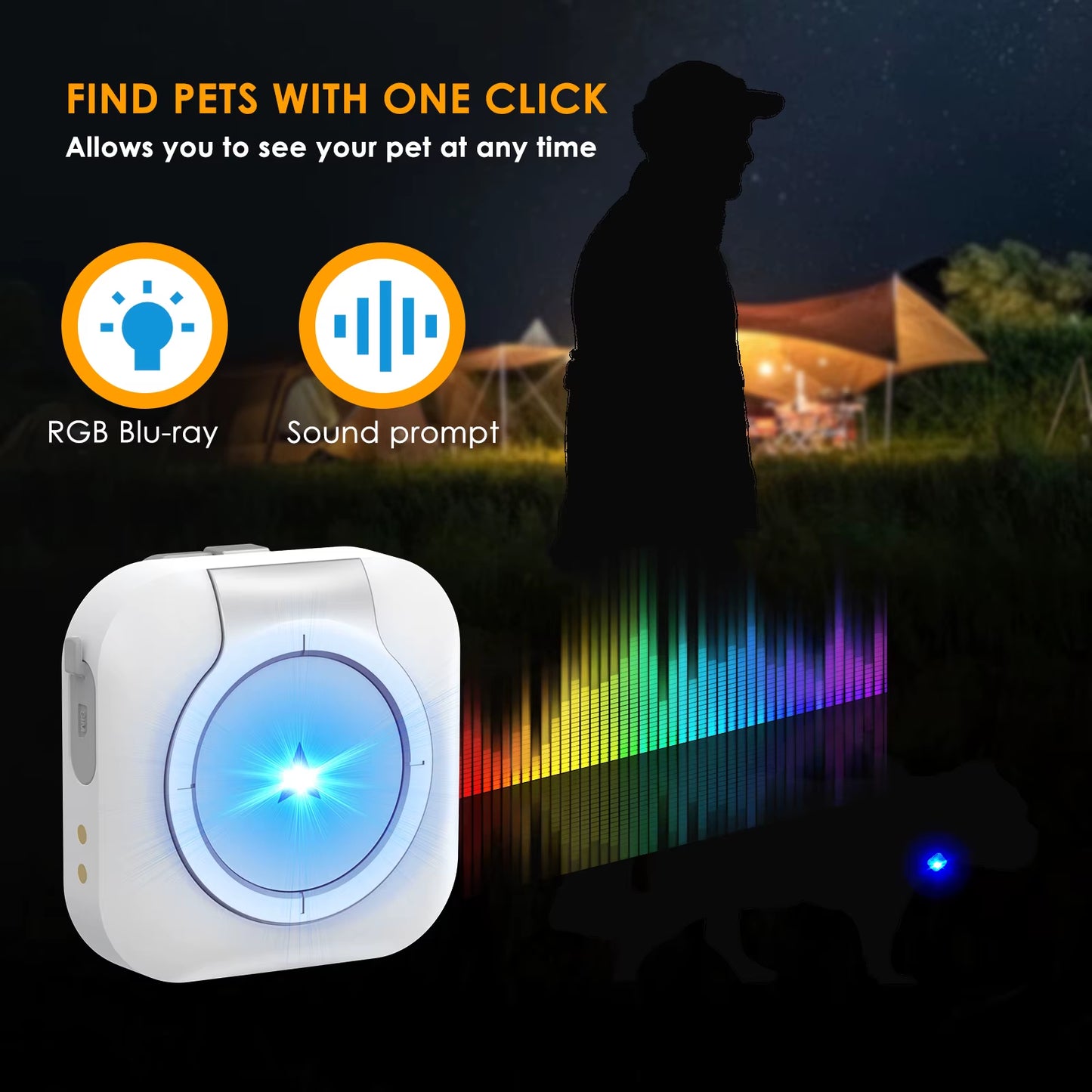 Mini 4G GPS Pet Tracker Waterproof Universal Fit for Any Collar Health Monitoring Virtual Dog Fence Compatible with Ios Android