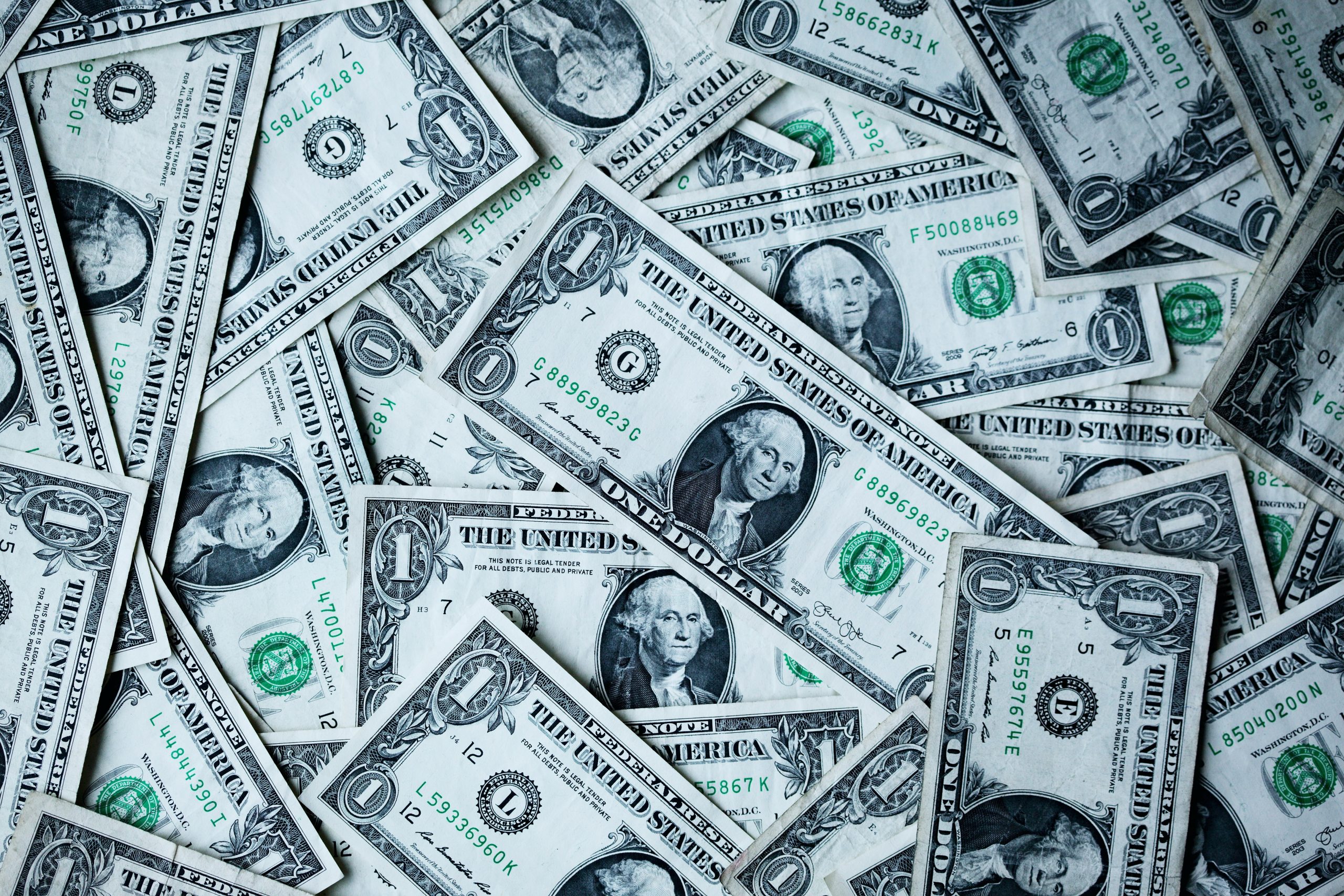 US dollar banknotes representing dollar-linked stablecoins