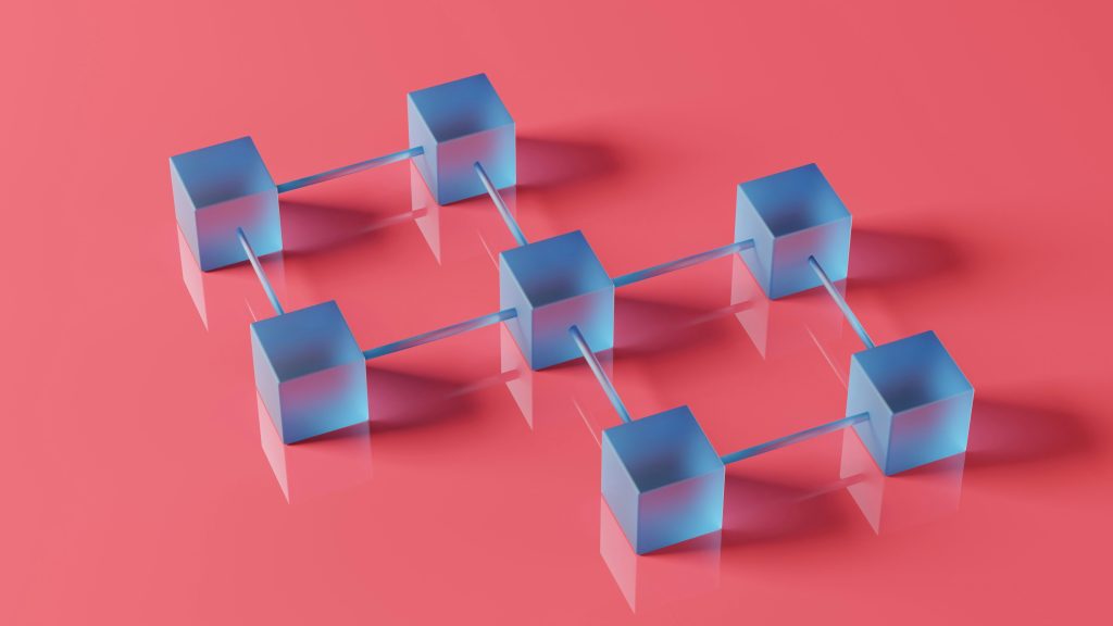 Connected blocks illustrating decentralized network architecture