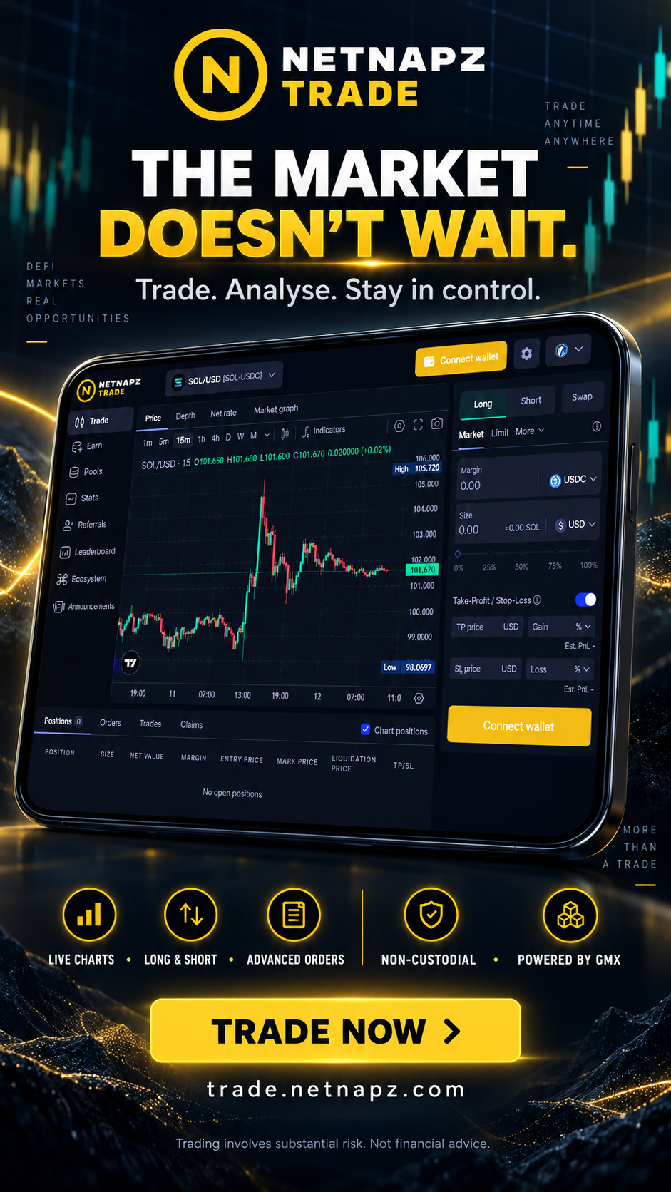 NetNapz Trade trading platform promotional graphic