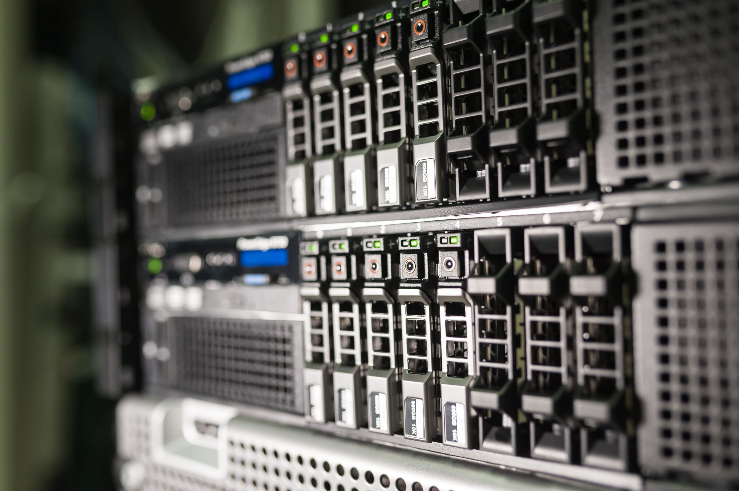 Modern data center server racks representing custom AI chip demand