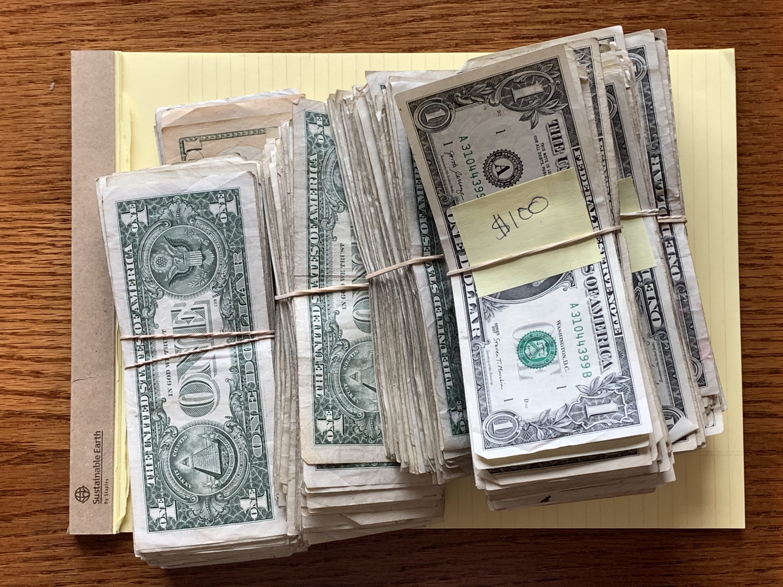 U.S. dollar notes illustrating stablecoin reserve claims