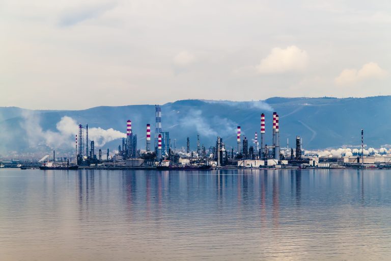 Oil and gas refinery illustrating commodities markets
