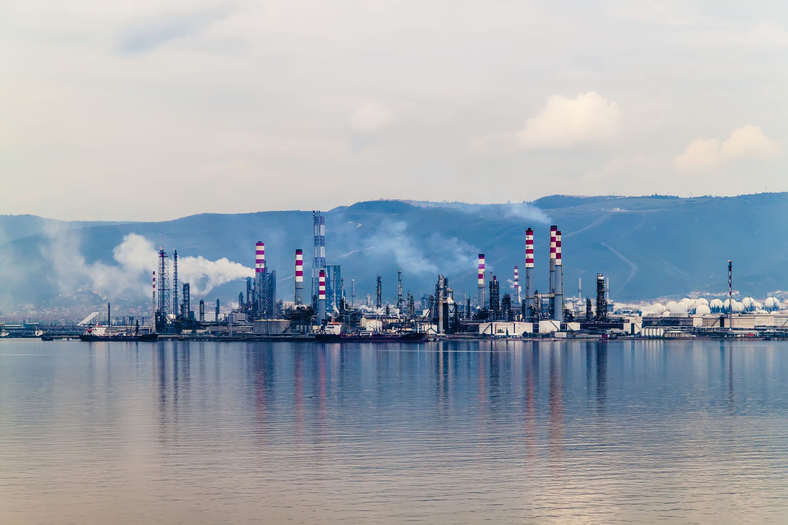 Oil and gas refinery illustrating commodities markets