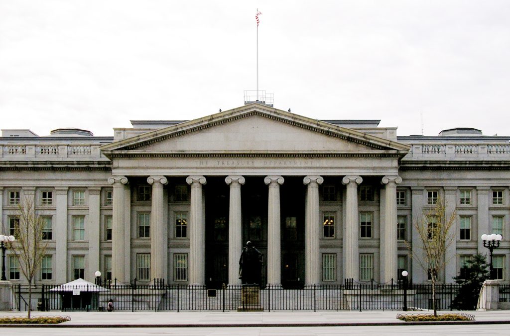 U.S. Treasury Department building in Washington, D.C.