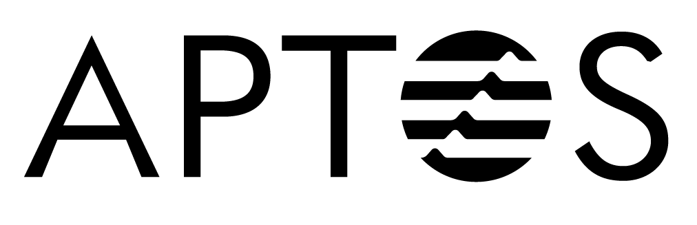 Aptos wordmark in black on a transparent background