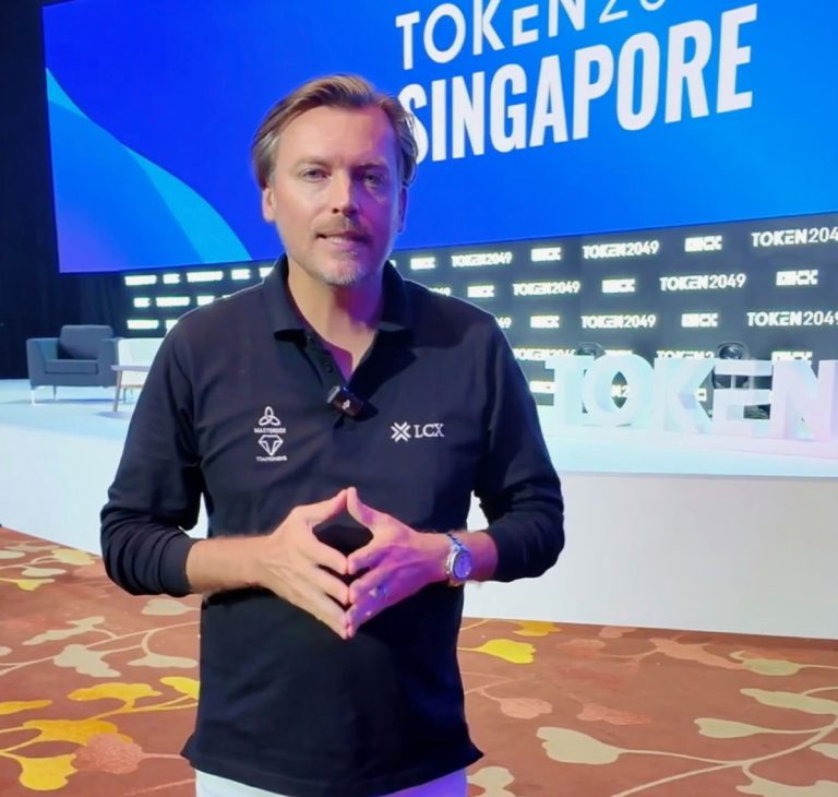 LCX founder Monty Metzger speaking at Token2049 in Singapore in September 2024