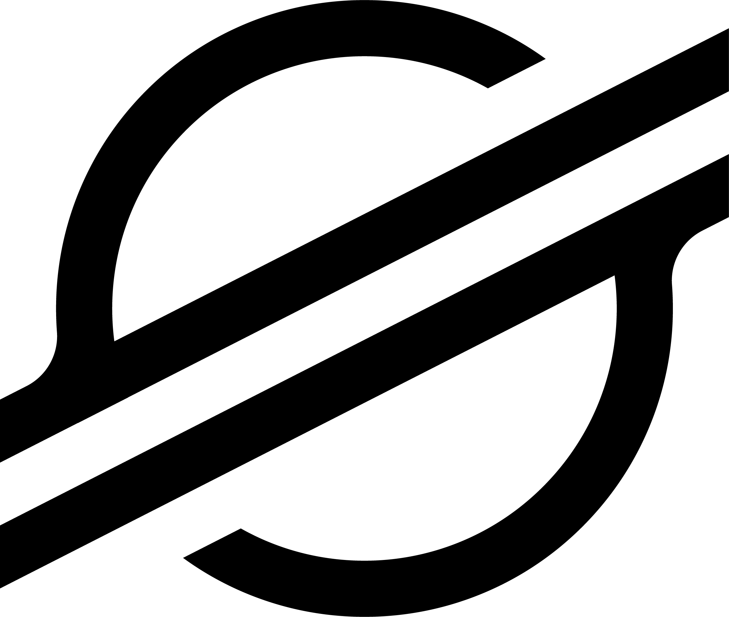 Stellar’s black geometric network symbol, identifying the network in the Chainlink data-service launch